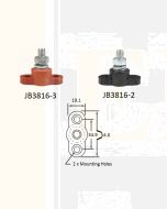 Bussmann JB3816-3 Stud Junction Block 3/8-16 Red 250A