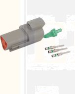 Deutsch DT Series 3 Way Receptacle Connector Kit with Green Band Contacts