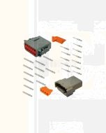 Deutsch DTM12-2 Series 12 way Connector Kit with Purple Band Terminals