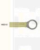 Quikcrimp HDC42 Yellow 10mm Heatshrink Ring Terminal Pack of 100