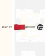 IONNIC QKC10 Red Vinyl Insulated Pin Terminals (Pack of 100)