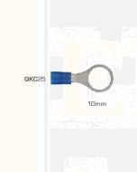 IONNIC QKC25 10.5mm Blue Vinyl Insulated Ring Terminal (Pack of 100)