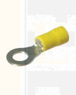 Quikcrimp QKC40 Yellow 6mm Ring Terminal 1/4 (100)