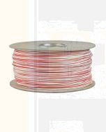 Ionnic TW050-RED/WHT-500 Thin Wall Red Cable - White Trace (0.5mm2)