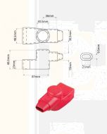 Ionnic SY2995-RED Battery 30.5mm Terminal Insulator in Red (Pack QTY 1)