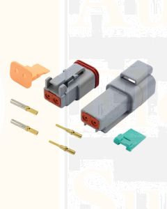 Deutsch DT2-4 2 Way Connector Kit with Gold Contacts