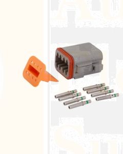 Deutsch DT Series 8 Way Plug Connector Kit with Green Band Contacts