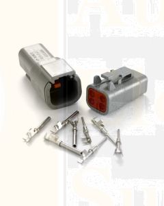 Deutsch DTM Series 4 Way Connector Kit with F Crimp Contacts