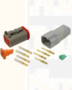 Deutsch DT4-4 4 Way Connector Kit with Gold Contacts