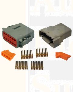 Deutsch DTM Series 12 Way Connector Kit with Gold Contacts