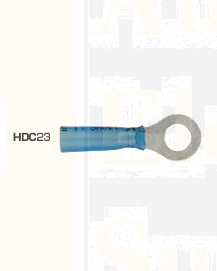 Quikcrimp HDC23 Blue 6mm Heatshrink Ring Terminal