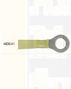 Quikcrimp HDC41 Yellow 8mm Heatshrink Ring Terminal 