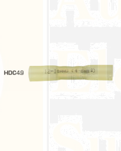 Quikcrimp HDC49 Yellow 12-10AWG Heatshrink Solder Splices Pack of 100