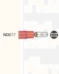 IONNIC NDC17 Crimp Nylron Male Bullet - Red (Pack of 100)