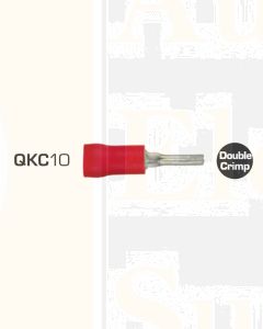 IONNIC QKC10 Red Vinyl Insulated Pin Terminals (Pack of 100)