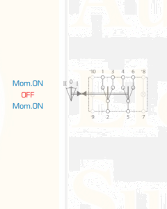 Ionnic R302-12RR Switch Rocker DP/DT Mom.On/Off/Mom.On 12V