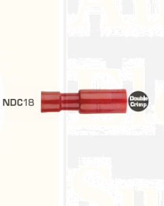 Quikcrimp NDC18 Nylon Red 4mm Bullet Terminal - Female 100 Pack