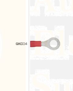 Quikcrimp 6.4mm Ring Pre-Insulated Terminal Red pack of 100