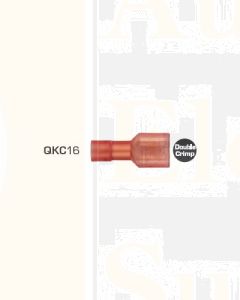 Quikcrimp 0.5 - 1.5mm2 Fully Insulated Qc Female Terminal Red Nylon Pack of 100