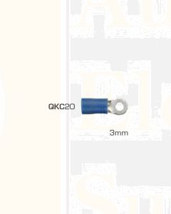 Quikcrimp Ring 3.7mm Pre-Insulated Terminal Blue Pack of 100