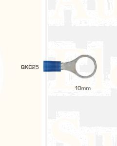 IONNIC QKC25 10.5mm Blue Vinyl Insulated Ring Terminal (Pack of 100)