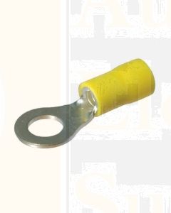 Quikcrimp QKC40 Yellow 6mm Ring Terminal 1/4 (100)