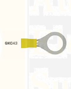 Quikcrimp QKC43 12mm Yellow Heatshrink Ring Terminal