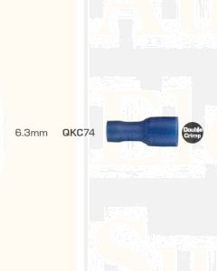 Quikcrimp 1.5 - 2.5mm2 Fully Insulated Qc Female Terminal Blue