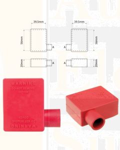 Ionnic SY2906-RED 12.5mm Cable, Right Hand Battery Terminal Insulator (Pack QTY 1)