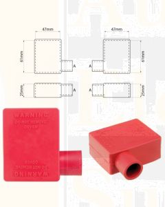 Ionnic SY2912-RED 17.5mm Cable, Right Hand Battery Terminal Insulator - Red (Pack QTY 1)