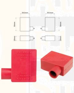 Ionnic SY2914-RED 17.5mm Cable, Left Hand Battery Terminal Insulator - Red (Pack QTY 1)