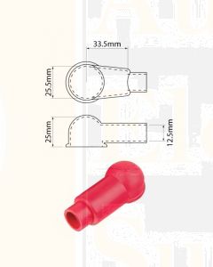 Ionnic SY2982-RED Battery 25.5mm Terminal Insulator in Red – Lug & Ring (Pack QTY 1)