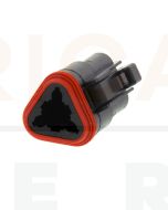 Deutsch DT06-3S-P012 DT Series 3 Socket Plug