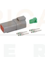 Deutsch DT Series 4 Way Receptacle Connector Kit with Green Band Contacts