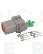 Deutsch DT Series 8 Way Receptacle Connector Kit with Green Band Contacts