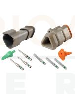 Deutsch DT3-1-E008 3 Way Connector Kit with Shrink Boot Adapter Modification