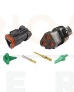 Deutsch DT3-4-CAT 3 Way CAT Spec Connector Kit with Gold Contacts