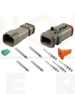 Deutsch DT4-1-E008 4 Way Connector Kit with Shrink Boot Adapter Modification