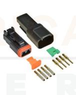 Deutsch DT4-4-CAT 4 Way CAT Spec Connector Kit with Gold Contacts