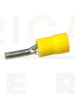 Quikcrimp QKC48 2.6mm x 14mm Yellow Wire Pin Terminal (100)