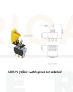 Ionnic TS302E Toggle Switch Double Pole Mom.On/Off/Mom/On - Blade (12-24V)