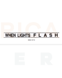 Ionnic 882-913 Bus Warning Light Kit Decal - "WHEN LIGHTS FLASH" - NSW