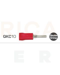 IONNIC QKC10 Red Vinyl Insulated Pin Terminals (Pack of 100)