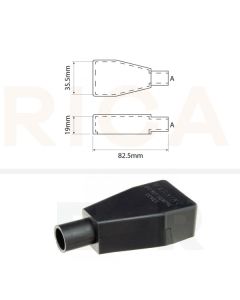 Ionnic SY2917-BLK Battery 12.5mm Cable Terminal Insulators - Straight Leads (Pack QTY 1)